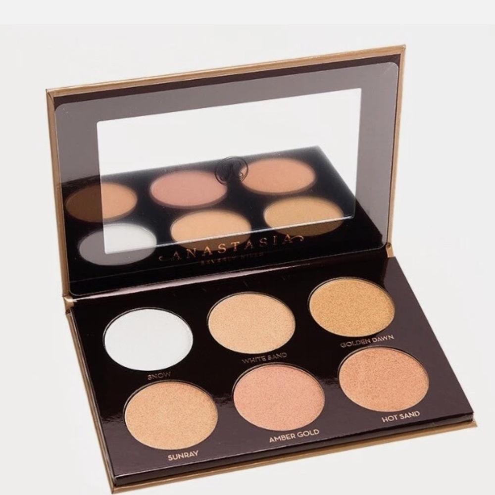 Anastasia Beverly Hills Highlighter Palette - Snow, White Sand, Amber Gold